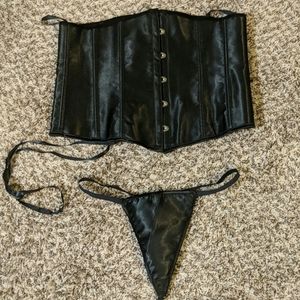 Corset Set Black 2XL Never Worn